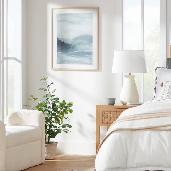 Ocean abstrac frame Wall poster print blue - Picture 2 of 8